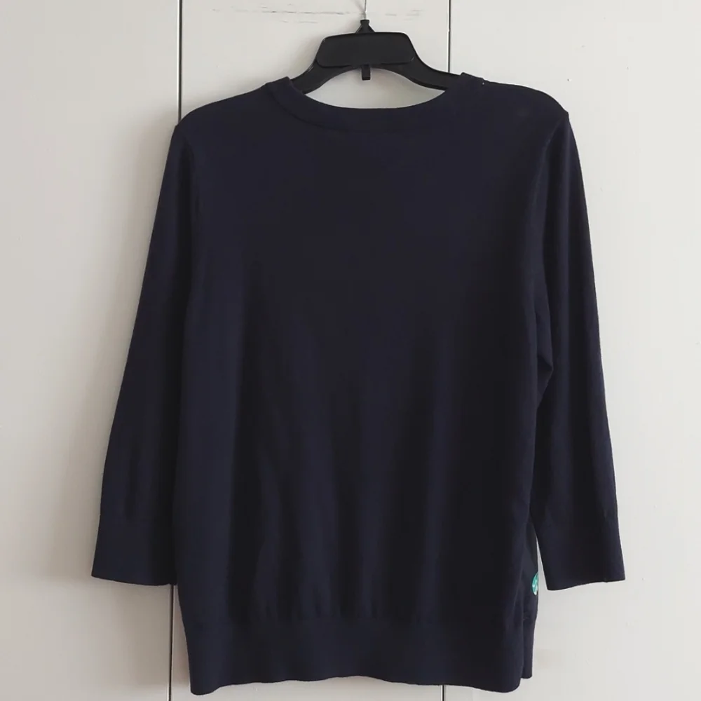 Kate Spade Head in the Clouds Hot Air Balloon Sweater Size Large Blue Multicolor - Picture 7 of 16